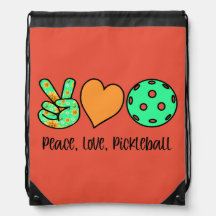 Vrouwelijke Pickleball Player Gift Peace, Love