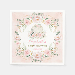 Vrouwelijke Pompoen Roze Blush Rozen Meisje Baby s Servet