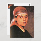 vrouwelijke portret briefkaart (Voorkant / Achterkant)