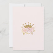 Vrouwelijke Prinses Assepoester Roze Gouden Verjaa Kaart (Achterkant)