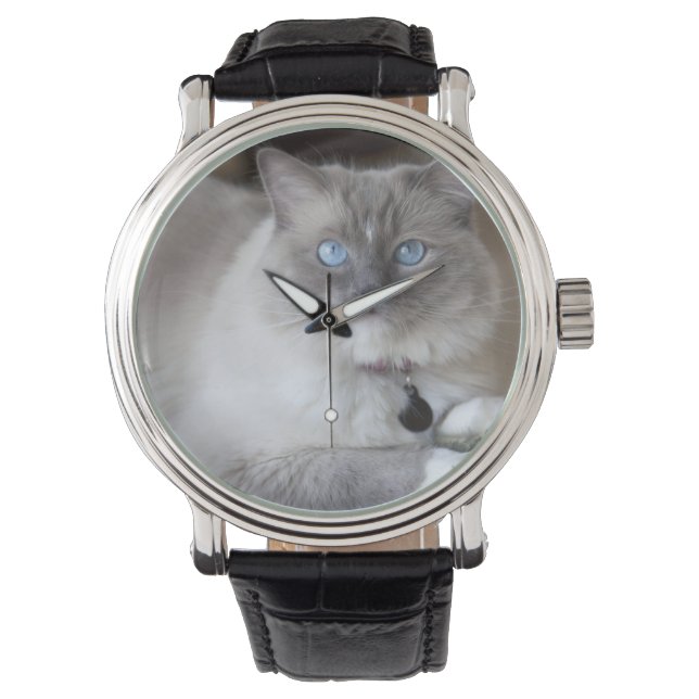 Vrouwelijke Ragdoll kat Horloge (Voorkant)