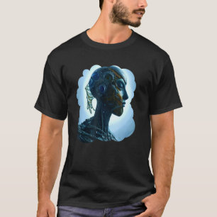 Vrouwelijke Robot Science-Fiction Cyborg Unieke Fu T-shirt