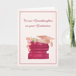 Vrouwelijke Roze Afstudeerkaart Kaart