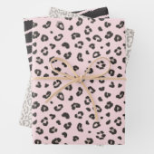 Vrouwelijke roze dierenprint inpakpapier vel (In situ)