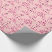 Vrouwelijke Roze Kroonluchter Gift Wrap Papier (Hoek)