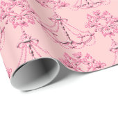 Vrouwelijke Roze Kroonluchter Gift Wrap Papier (Rol Hoek)