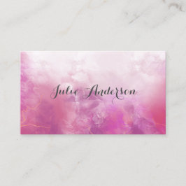 Vrouwelijke Roze marmer drijvende inkt Visitekaartje