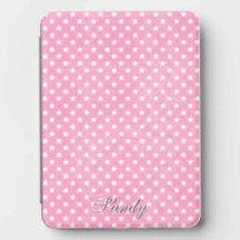 Vrouwelijke roze & witte sterren monogram naam