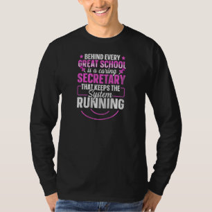 Vrouwelijke schoolsecretaresse citaat voor een sec t-shirt