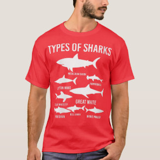 Vrouwelijke soorten haaien Funny Shark Whale Lover T-shirt