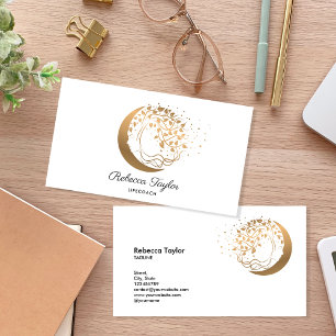 vrouwelijke spirituele vrouw levenscoach boom van  visitekaartje