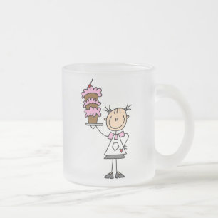 Vrouwelijke Stick Figure Bakker Matglas Koffiemok