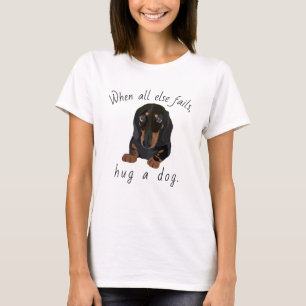 Vrouwelijke T-Shirt Dog Hug a Dog! Dachshund Puppy