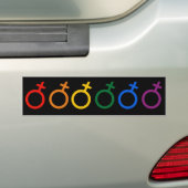 VROUWELIJKE TROTSKLEUREN BUMPERSTICKER (Op auto)