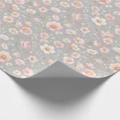 Vrouwelijke Valentijn Bloemen Bloeit In Roze En Wi Cadeaupapier (Hoek)