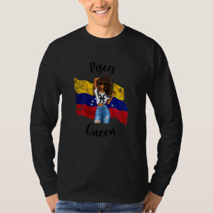 Vrouwelijke Venezolaanse Vissen Koningin Afro Afri T-shirt