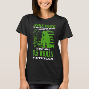 Vrouwelijke Veteraan VS T-shirt