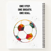 Vrouwelijke Voetbalspeler Notitieboek (Achterkant)