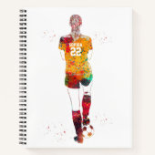 Vrouwelijke Voetbalspeler Notitieboek (Voorkant)