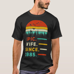 Vrouwelijke vrouw sinds 1985  36e bruiloft A T-shirt
