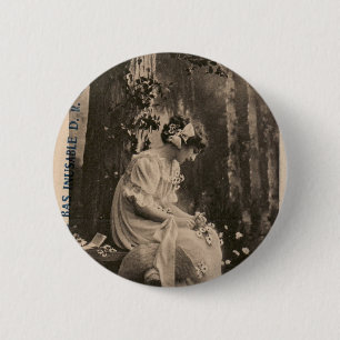 vrouwelijke vrouwelijke vrouwelijke Franse jonge Ronde Button 5,7 Cm