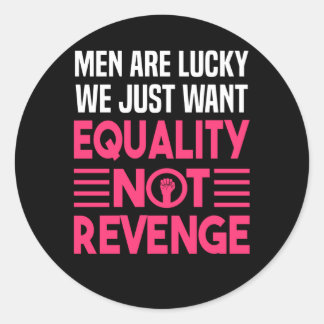 Vrouwelijke vrouwen zeggen: ronde sticker