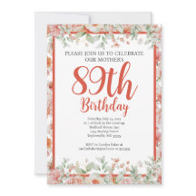 Vrouwelijke Waterverf Bloemen 89ste Verjaardagsfee