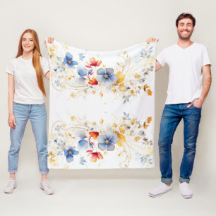 Vrouwelijke Waterverf florale fleece