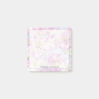 Vrouwelijke Waterverf Roze Bloem Post-it® Notes