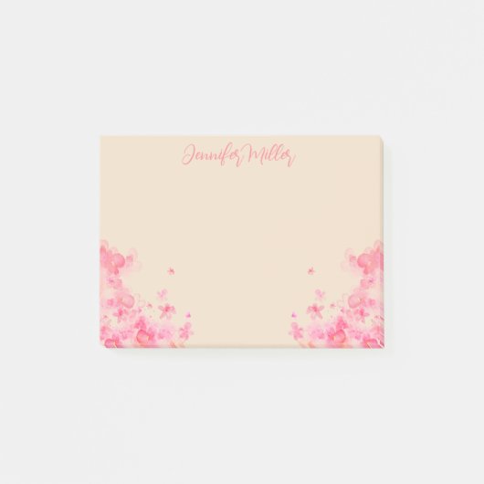 Vrouwelijke waterverf Sakura japanse bloemen Post-it® Notes (Voorkant)