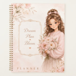 Vrouwelijke Zachte Luxe Dagelijkse Planner