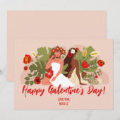 Vrouwelijke zusters Galentine's Day Bedankkaart (Voorkant / Achterkant)