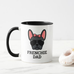 Vrouwelijke Zwarte Franse Bulldog Frenchie Hond Va Mok