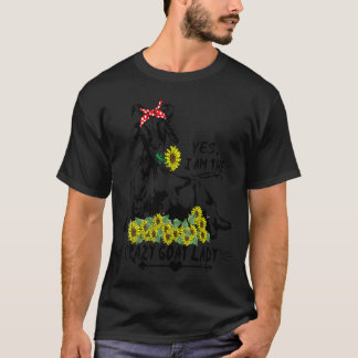 Vrouwen39S Gekke Geit Dame Geiten Boerderij Dier T-shirt
