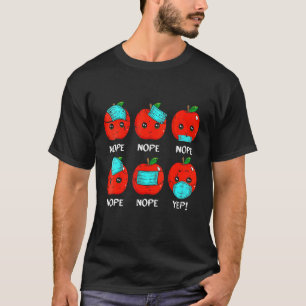 Vrouwen 100 dagen docent schoolappelmasker t-shirt