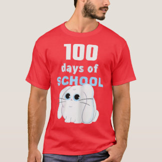 Vrouwen 100 dagen schoolleraar die Bunny Cu moet b T-shirt