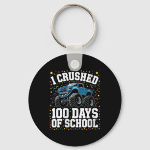Vrouwen 100 dagen van school Monster Truck Boy Gir Sleutelhanger