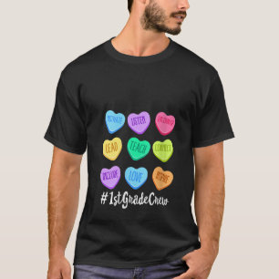Vrouwen 1st Grade Crew Teacher Valentijn's Day Pas T-shirt