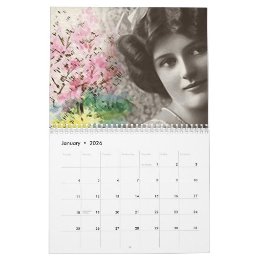 vrouwen 2026 Art Kalender (Jan 2026)