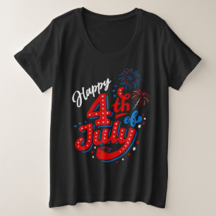 Vrouwen 250e verjaardag 4 juli grote maat t-shirt