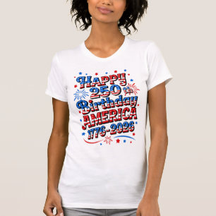 Vrouwen 250ste verjaardag Amerika T-shirt