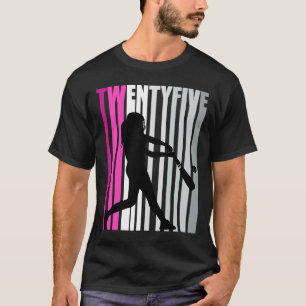 Vrouwen 25e Honkbal Verjaardag Softbal Queen Base T-shirt