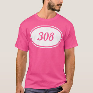 Vrouwen 308 Jachtgeweer Calibre Lady Pistool Eigen T-shirt