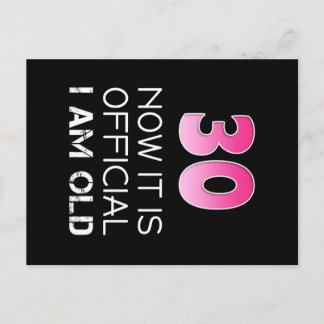 Vrouwen 30e verjaardag shirt vrouwen grappig. Nu i Briefkaart