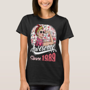 Vrouwen 34 jaar oud Geweldige sinds 1989 34e geboo T-shirt