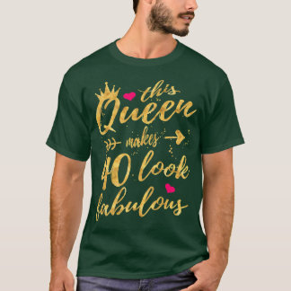 Vrouwen 40 jaar oude cadeautjes 40 en verbluffend  t-shirt