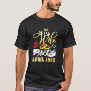 Vrouwen 40 Weddenschap Jubileum Uitrusting Beste v T-shirt