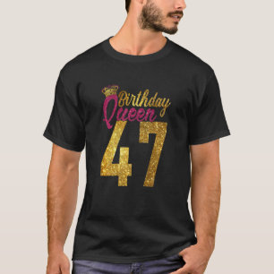 Vrouwen 47 jaar oud 1975 47e verjaardag koningin D T-shirt