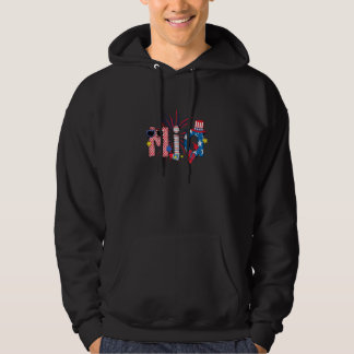 Vrouwen 4 juli Mia Doodle Vuurwerk Hoodie