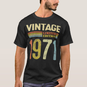 Vrouwen 50 jaar oude cadeautjes  1971 beperkte bew t-shirt